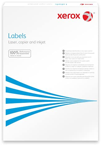Xerox Universal Self-Adhesive Labels 1 Label Per A4 Sheet 210 x 297 mm White 100 Sheets 70 g/m² 14 Labels/Fire White