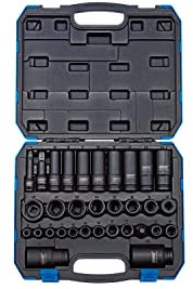 Draper 83098 409/32/MM 3/8 and 1/2 Sq. Dr. Impact Socket Set (32 Piece)