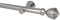 Sento 25mm Gardinenstange Vorhangstange 1-läufig Wandmontage Modern Edelstahl Optik 240 cm Avanti