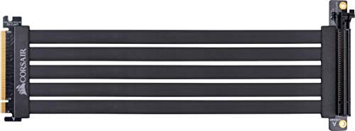 Corsair Premium PCIe 3.0 x16 extension cable, 300 mm (EMI shielded, fully flexible, 90 degree female PCIe connector), black