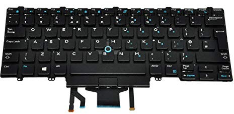 Dell Latitude E7450 UK English Layout QWERTY Backlit Keyboard K9V28 (Refurbished)