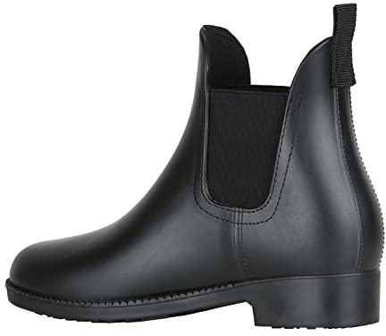 HORZE Bonn Stivali in Gomma Jodhpur da Donna, Nero, 38