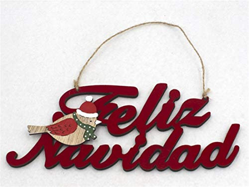 Gerimport Cartel Feliz Navidad Decorado Pajaro 22x9cm