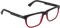 HyperX Spectre Stealth – Gaming Eyewear, Blaulichtblockierende Brille, UV-Schutz, Acetat-Rahmen, Edelstahlbügel, Mikrofaserbeutel, Hartschalenkoffer – Quadratisches Medium/Large Red