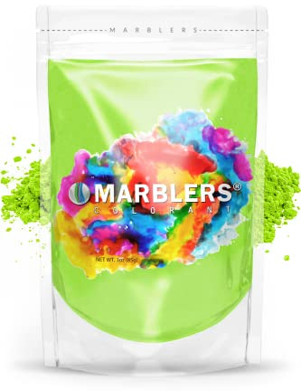 MARBLERS Green Mica Powder [Avocado Green] 3oz (85g) | Cosmetic Grade | Epoxy Resin Pigment | Dye | Non-Toxic, Vegan, Cruelty-Free | Lip Gloss, Nails, Body Butter | Bath Bomb, Candle & Soap Making