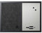 Bi-Office Black Shadow Kombi-Tafel, magnetisch, trocken abwischbar, silberfarben, mit Stoff-Panel, mattschwarzer MDF-Rahmen, 90 x 60 cm