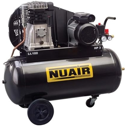 Compresseur PRO entrainé par courroie 100 Litres 3 Cv 10 bars 20 m3 /h B2800B/100CM3 Nuair