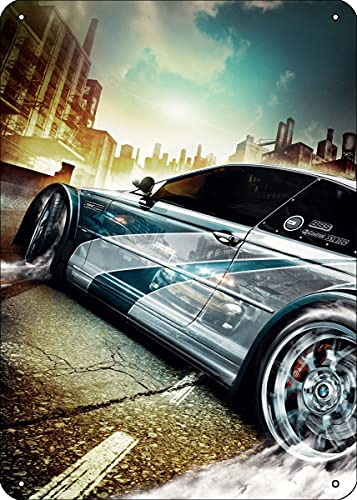 GCOCL Blechschild mit Aufschrift Need for Speed Most Wanted Need for Speed, 20,3 x 30,5 cm
