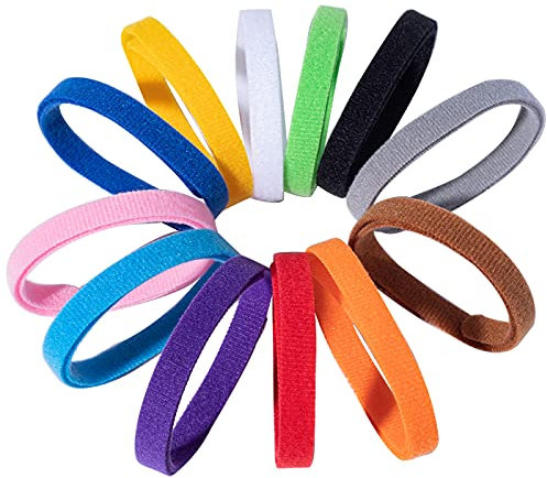 Smukdoo Puppy ID Collars,12PCS Assorted Colors Puppy Identification Collars Adjustable Puppy ID Bands for Pet