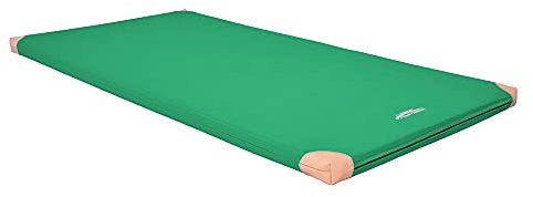 Grevinga® Turnmatte in Grün (RG 80) | 200 x 100 x 6 cm | mit Lederecken