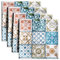 Maison d' Hermine Stoffservietten, 100% Baumwolle, Set mit 4 dekorativen, waschbaren Osterservietten für Essen, Zuhause, Hochzeit, Bankett, Buffet, Agrume – Frühling/Sommer (45cm x 45cm)