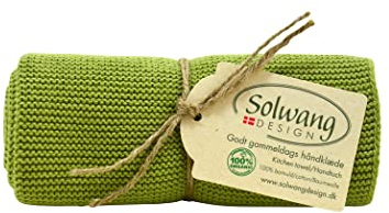 Solwang Küchentuch Moosgrün gestrickt Geschirrtuch Handtuch Baumwolle