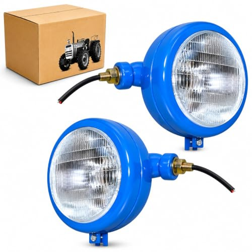 Traktor -Scheinwerfer Ford 2n 9n 8n Scheinwerferbaugruppen 12V Volt David Brown 700 800 900 1200 1400 Serie Massey Ferguson 35 35x 65 765 Hülle/IH Traktor B275 B250 B414 B444 Hellblau Ersatzteil Teil