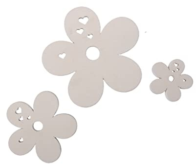 80 Stk Holzblumen o311 weiss MIX Holz-Blüten Shabby Chic 4btl Blumen aus Holz Tischdekoration Streu Holzblüten Hochzeitsdeko Landhaus Natur Blüten Naturdeko Shabby Chic Nostalgie Vintage Hochzeit