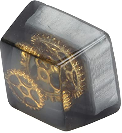 Custom Artisan Keycap Artisan Keycap Harz Kunstharz-Tastenkappe Handgefertigt Korrosionsbeständiges Universelles Mechanisches Tastaturzubehör (Black Gear) (schwarzes Getriebe)