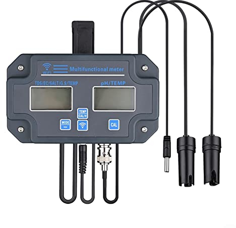 SPORTARC Wasserqualitätstester, 6 in 1 Digital WiFi PH EC Temp Meter Wasserqualität Tester für Tuya APP Steuerung, PH Meter, Automatisierte Datenanalyse-EU