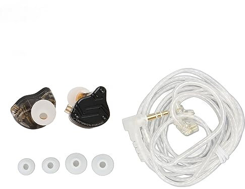KZ X HBB PR2 1DD 4BA Hybrid Driver In Ear Auricolari HiFi con Frontalino In Acciaio Inossidabile, Cavo Staccabile Placcato In Oro a 2 Pin da 0,75 Mm, Auricolare con Diaframma Nano