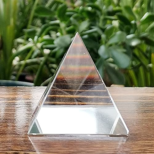 AxBALL Egyption Kristallglas-Pyramide, Briefbeschwerer, Kunsthandwerk, Natursteine, Mineralien, Fengshui-Figur, Zuhause, Hochzeit, Büro, Dekoration, Ornamente (Farbe: transparent, Größe: 100 mm) (Col