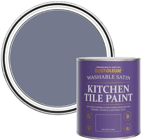 Rust-Oleum Peinture Violette Résistante à l'eau pour Faïence de Cuisine, Finition Satinée - Hush 750ml