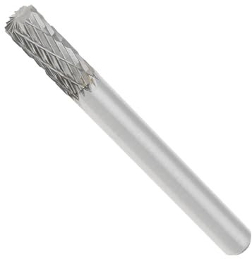VGOL 1 Pièce de Meuleuse en Carbure de 6mm X 16mm X 60mm Tige de 6 Mm Pointe de 16mm Forme de Cylindre Outil de Fraise Rotative en Carbure pour Le Polissage du Bois Et du Métal Mou Sculpture
