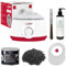 Anyskin Brasilianisches Wachs Komplett-Set mit professionellem Wachserhitzer 100 Watt, brasilianisches Wachs, 1 kg, Schwarz, Made in Italy, Lipo Wachs 400 ml, Emulsion nach dem Wachs, 250 ml, Spatel