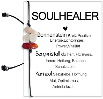 MKISHINE Unisex Armband Manschette Kristall Soulhealer Motivations Postkarte Weiß