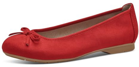 Jana Damen Ballerinas Elegant Vegan, Rot (Red), 37 EU