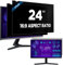 Tefeiyin 2 Pack 24 Inch Computer Privacy Screen Filter for 16:9 Aspect Ratio Widescreen Monitor - Protector Size（WxH）: 532 mm x 299 mm