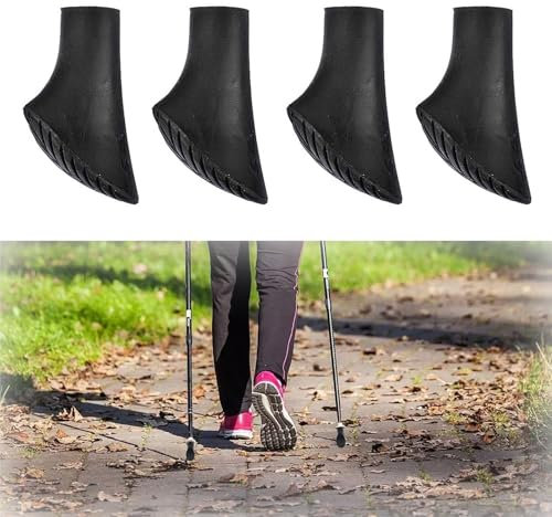 4 Stück Nordic Walking Stöcke Gummipuffe, Walking Stöcke Gummipuffer, Gummipuffer Für Wanderstöcke, Walking Pads Für Trekking Asphalt Kies Gebirge Mit Durchmesser 10mm