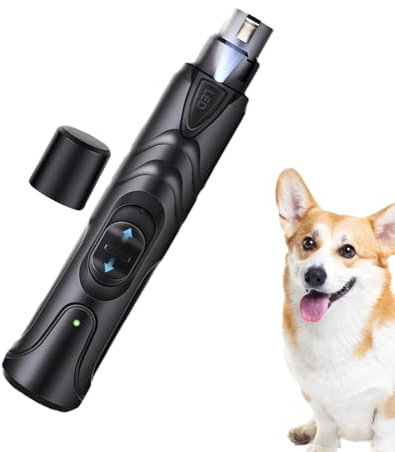 Pet Nail Clipper With Light,Rechargeable Dog Nail Grinder With 2 -Speed - Painless Paws Grooming & Smoothing For Small Medium Large Dogs & Cats