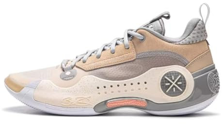 LI-NING Way of Wade 10 Serie Origin Herren-Basketballschuhe Futter rutschfest Professionelle Stoßdämpfung Sneaker Sportschuhe Braun EU 43