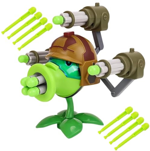 URDAKBX Plants and Zombies Toys Action Figures, 9 pcs Plants Shooter Toys, Zombies PVZ Games Figure Toy, Contains 8 Shells to be Fired, PVC Plants Shooter, Great Gifts for Birthday Kids and Fans