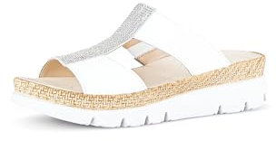 Gabor Damen Pantoletten, Frauen Slipper,Best Fitting,Sandalen,Freizeitschuhe,Schlupfschuhe,schluepfschuhe,Slides,Mules,Weiss/Ice,38 EU / 5 UK