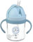 Toddler Water Bottle Leakproof, Sippy Cup Weighted Straw, Trainer with Handles 6+ Months, Non Spill Toddler Sippy Cup, Baby Water Bottle [Blue, 250 ml]
