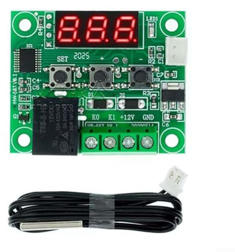 Termostato digital de control de temperatura W1209 de 12 V con precisión fiable y respuesta rápida (luz roja)