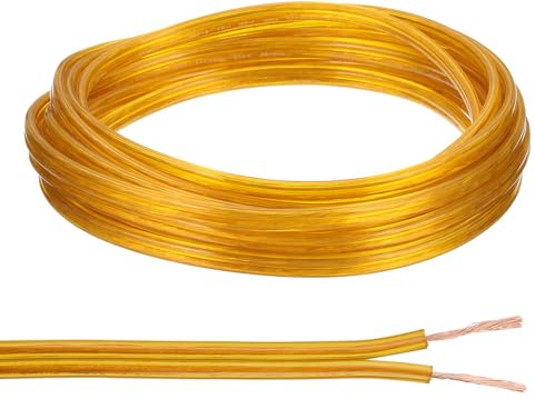 PATIKIL 15Ft 18/2 PVC-ummanteltes Kabel, 300V SPT-2 Lampenisoliert, Golden | hitzebeständig elektronisches flexibles Kabels LED-LampenAudio-Kabel Lautsprecher für, UL-gelistet