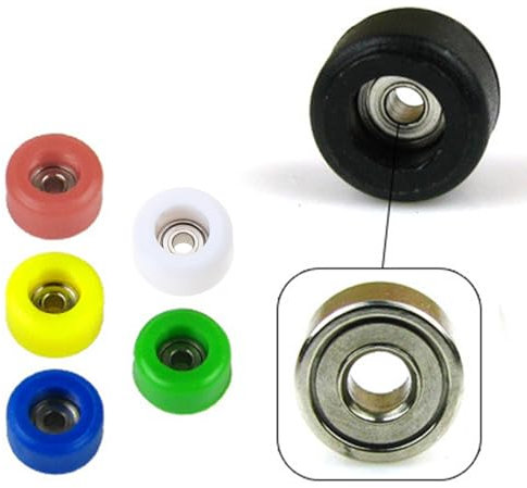 Lodoot WWHJR LKW-Lagerräder für Finger, Skateboard, Roller, Roller, Figur, Skateboard, Zubehör, Finger-Skateboard mit Kugellager-Rädern, 4 Stück