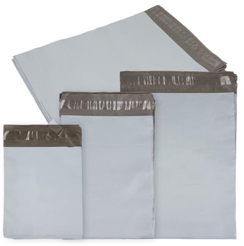 Versandtaschen Warensendung, Etwa 100 Stück Versandtüten, Versandbeutel mit Selbstklebeverschluss, Wasserdichte Shipping Bags, Plastik Versandtüten für Kleidung(3 Größen)