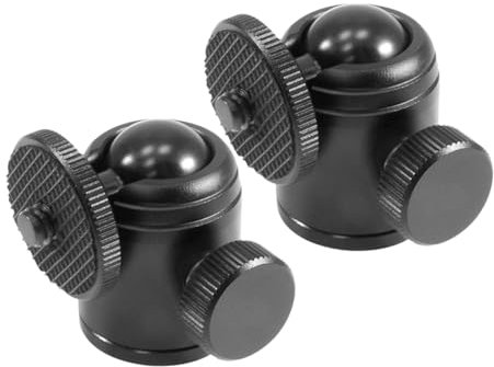 OSOLADY 2pcs Metal Camera Ball Head Gimbal Tripod Attachment Screw Light Stand Adapter Black for Camera Mounting