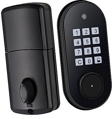DIYEAH 1set Serratura Elettronica Per Porta Con Tastiera Digitale Serratura Catenaccio Con Accesso Senza Chiave Facile Installazione Sicura e Durevole Per Porte Esterne e Ingressi
