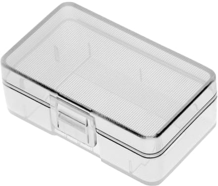 NUOBESTY Transparent Battery Storage Box Lightweight Plastic Organizer Compact Small Container for Home Office Travel PP Material Holder for Batteries