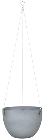Scheurich Hängetopf aus Keramik, Grau, Ø 18 cm, 2,2 l