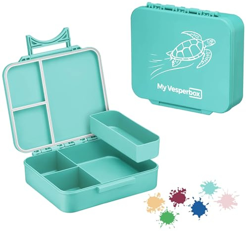 My Vesperbox® Brotdose für Kinder mit Fächern Liv [MADE IN GERMANY] - Lunchbox mit Trennfächern - Bento Box - Jausenbox - Brotzeitbox für Schule & Kindergarten - Vesperdose für Jungen & Mädchen