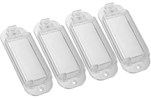 HOMSFOU 4 Piezas cubiertas de interruptor de luz protectores de interruptor placas de pared para luz de paleta PC Transparent