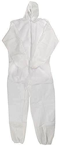 Draper 82454 Disposable Coverall, White