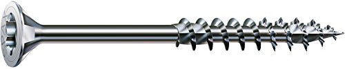 SPAX 191010802605 Holzbauschraube, 8,0 x 260 mm, 50 Stück, T-Star Plus, Senkkopf, Teilgewinde, 4CUT, WIROX A3J, 0191020802605, Silver, 10