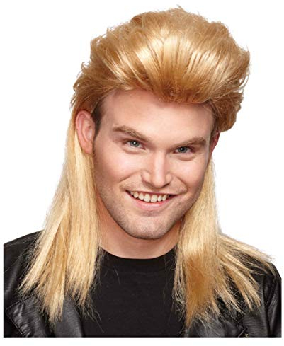 Horror-Shop 80er Jahre Vokuhila Perücke blond für Bad Taste Mottoparty, Schlagerr Move & 80er Jahre Disco Partys