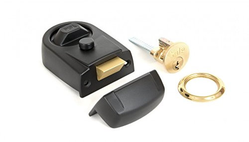 Modern Black Night Latch for Yale Locks