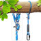 BeneLabel Schaukel Befestigung Baum, 200cm Hängematte Aufhängung Seil Einstellbar Hängesessel Gurt mit Karabiner Baumschaukel Nestschaukel Balkenbefestigung, 454kg/10mm Durchmesser, Blau