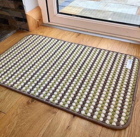 Jollys NEW SUGAR LIME GREEN BROWN CREAM COLOURED MODERN WASHABLE NON SLIP KITCHEN UTILITY HALL LONG RUNNER DOOR MAT RUG (7 (50X80CM)